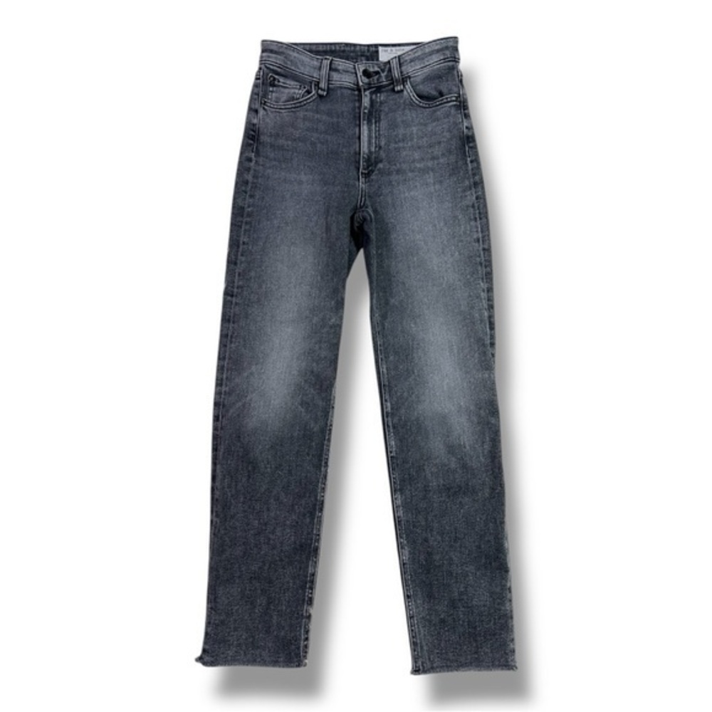 Rag & Bone High Rise Straight Leg Acid Wash Jeans - Picture 2 of 9